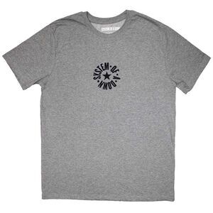 System Of A Down Unisex Adult Mini Circle Logo T-Shirt / Gray